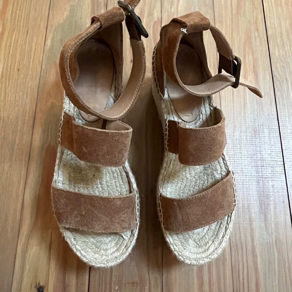 Soludos Brown Suede Sandals
